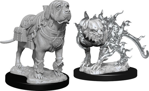 Dungeons & Dragons Nolzur`s Marvelous Unpainted Miniatures: W11 Mastif & Shadow Mastif Miniatures NECA   