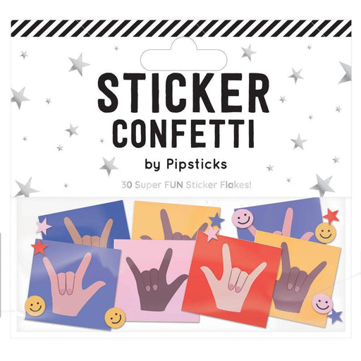 I Love You Sticker Confetti Gift Pipsticks   