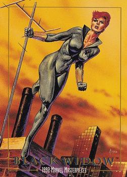 Marvel Masterpieces - 1992 - 003 - Black Widow Vintage Trading Card Singles Skybox   