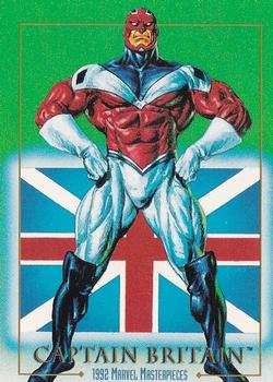 Marvel Masterpieces - 1992 - 015 - Captain Britain Vintage Trading Card Singles Skybox   