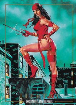 Marvel Masterpieces - 1992 - 022 - Elektra Vintage Trading Card Singles Skybox