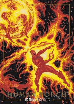 Marvel Masterpieces - 1992 - 031 - Human Torch Vintage Trading Card Singles Skybox   