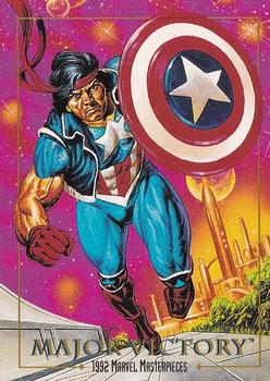 Marvel Masterpieces - 1992 - 048 - Major Victory Vintage Trading Card Singles Skybox   