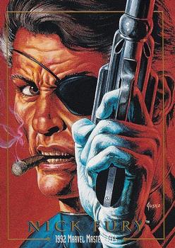 Marvel Masterpieces - 1992 - 064 - Nick Fury Vintage Trading Card Singles Skybox