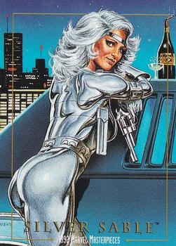 Marvel Masterpieces - 1992 - 081 - Silver Sable Vintage Trading Card Singles Skybox   