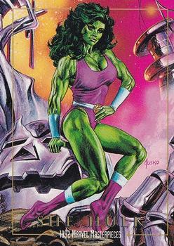 Marvel Masterpieces - 1992 - 082 - She-Hulk Vintage Trading Card Singles Skybox   