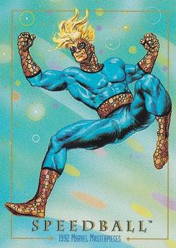 Marvel Masterpieces - 1992 - 088 - Speedball Vintage Trading Card Singles Skybox   