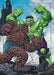 Marvel Masterpieces - 1992 - Battle Spectra - 01-D    - Thing vs Hulk Vintage Trading Card Singles Skybox