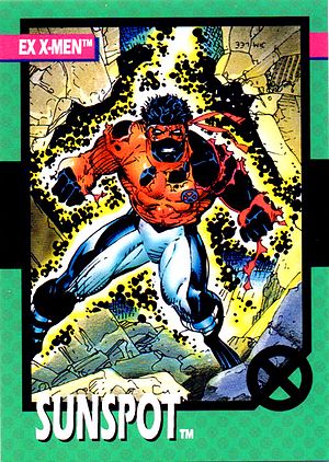 Marvel X-Men 1992 - 081 -  Sunspot Vintage Trading Card Singles Impel   