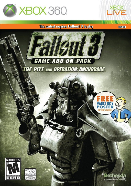 Fallout 3 Game Add-On Pack - The Pitt and Operation Anchorage - Xbox 360 - Complete Video Games Microsoft   