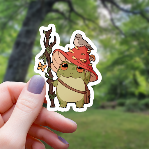 Frog Druid RPG Class Inspired Sticker - 3" Gift Mimic Gaming Co   