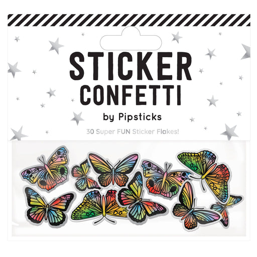 Multicolor Monarchs Sticker Confetti Gift Pipsticks   