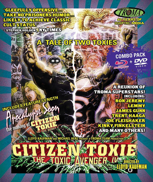The Toxic Avenger IV - Citizen Toxie - Blu-Ray/DVD - Sealed Media Troma   
