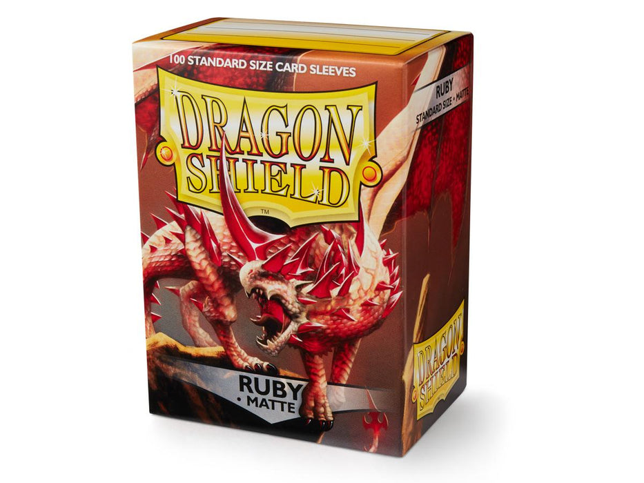 Dragon Shields: (100) Matte Ruby Accessories ARCANE TINMEN   