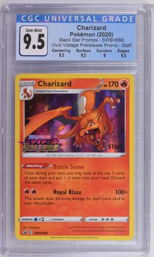 Pokemon - Charizard - Vivid Voltage Prerelase Staff Promo - CCG 9.5 Heroic Goods and Games Pokemon - Charizard - Vivid Voltage Prerelase Staff Promo - CCG 9.5 Heroic Goods and Games
