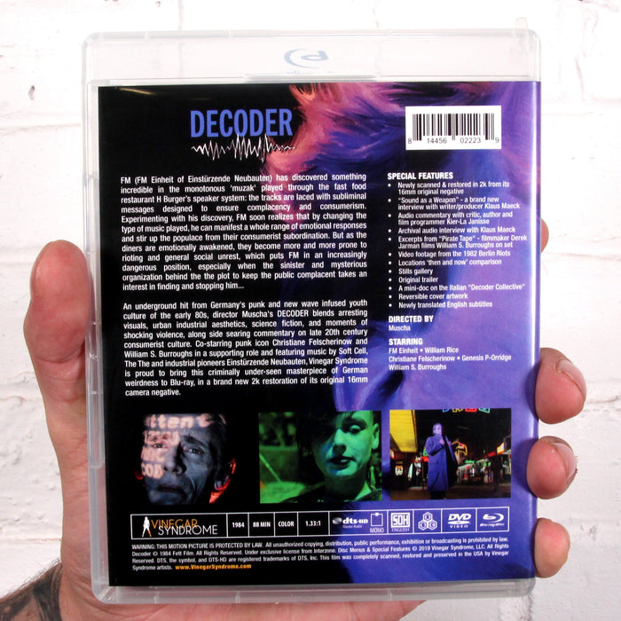 Decoder - Blu-Ray/DVD - Sealed Media Vinegar Syndrome   
