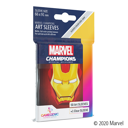 Gamegenic Marvel Champions Art Sleeves - Iron Man Accessories ASMODEE NORTH AMERICA   