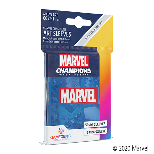 Gamegenic Marvel Champions Art Sleeves - Marvel Blue Accessories ASMODEE NORTH AMERICA   