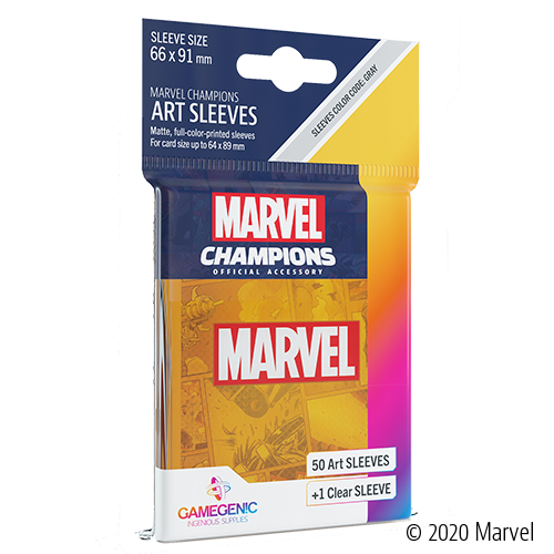 Gamegenic Marvel Champions Art Sleeves - Orange Accessories ASMODEE NORTH AMERICA   