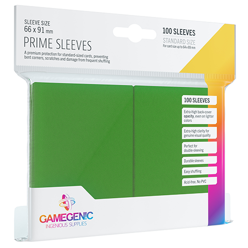 Gamegenic Prime Card Sleeves: Green Accessories ASMODEE NORTH AMERICA   