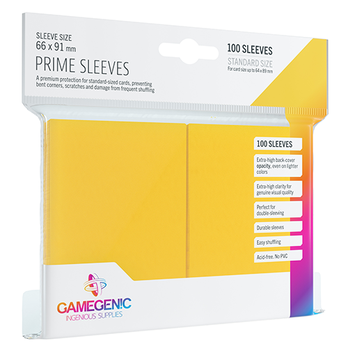 Gamegenic Prime Card Sleeves: Yellow Accessories ASMODEE NORTH AMERICA   