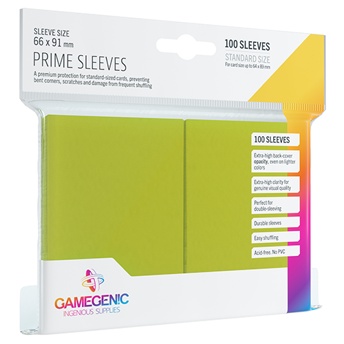 Gamegenic Prime Card Sleeves: Lime Green Heroic Goods and Games Gamegenic Prime Card Sleeves: Lime Green Heroic Goods and Games