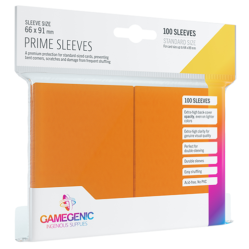 Gamegenic Prime Card Sleeves: Orange Accessories ASMODEE NORTH AMERICA   