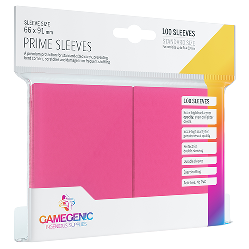 Gamegenic Prime Card Sleeves: Pink Accessories ASMODEE NORTH AMERICA   
