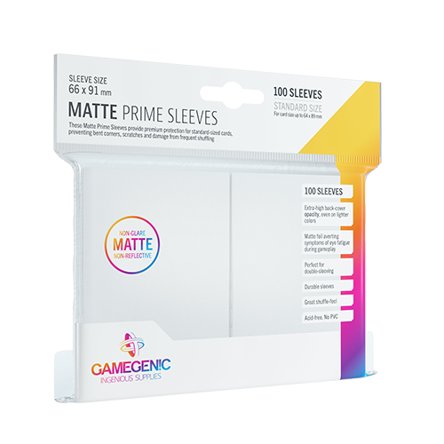 Gamegenic Matte Prime Card Sleeves: White Accessories ASMODEE NORTH AMERICA   
