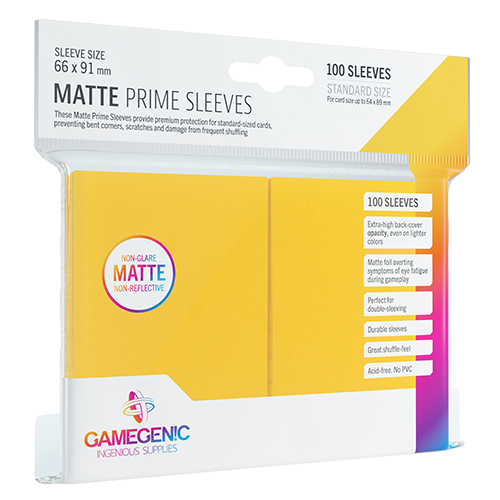Gamegenic Matte Prime Card Sleeves: Yellow Accessories ASMODEE NORTH AMERICA   