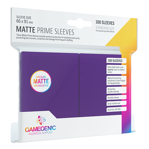 Gamegenic Matte Prime Card Sleeves: Purple Accessories ASMODEE NORTH AMERICA   