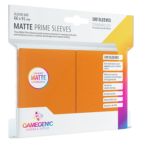 Gamegenic Matte Prime Card Sleeves: Orange Accessories ASMODEE NORTH AMERICA   