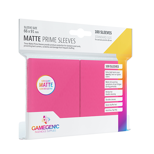 Gamegenic Matte Prime Card Sleeves: Pink Accessories ASMODEE NORTH AMERICA   