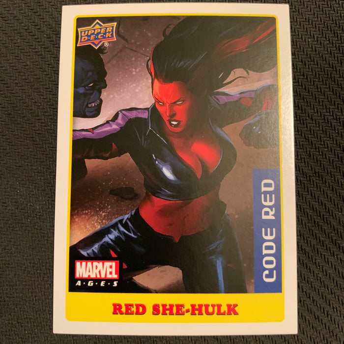 Marvel Ages 2021 - 022S - Red She-Hulk Vintage Trading Card Singles Upper Deck   