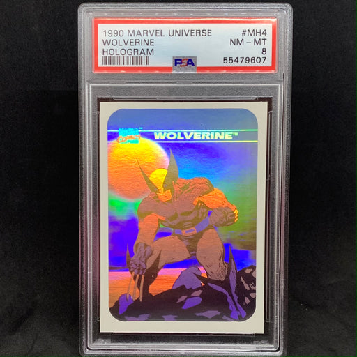 Marvel Universe 1990 - MH4 - Wolverine Hologram - PSA 8 Vintage Trading Card Singles Impel   