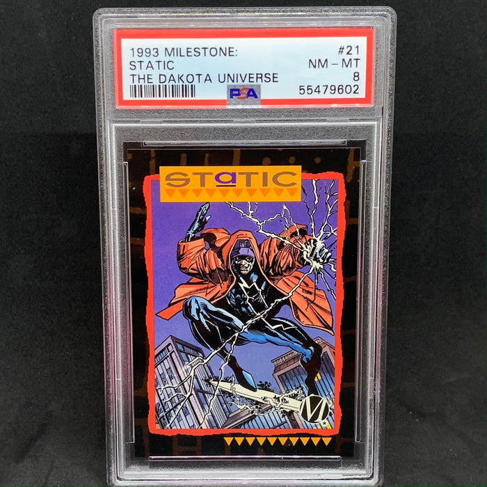 DC Milestone 1993 - The Dakota Universe - 1993 - 21 - Static Shock - PSA 8 Vintage Trading Card Singles Impel