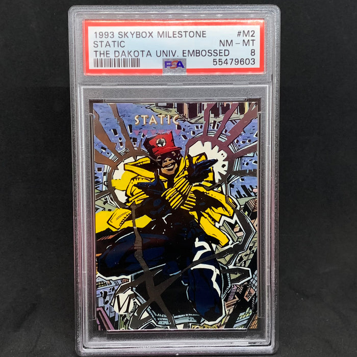 DC Milestone - The Dakota Universe - 1993 - M2 - Static Shock - PSA 8 Vintage Trading Card Singles Impel