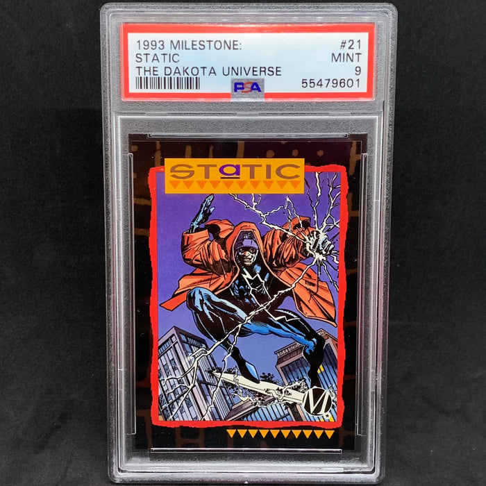 DC Milestone - The Dakota Universe - 1993 - 21 - Static Shock - PSA 9 Vintage Trading Card Singles Impel   