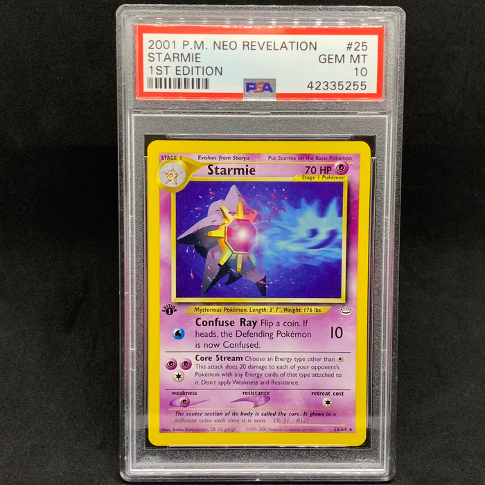 Pokemon - Starmie - Neo Revelation 1st Edition 2001 - PSA 10 Vintage Trading Card Singles Pokemon