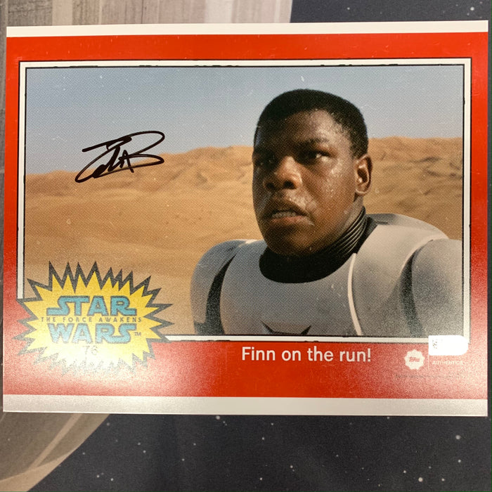 Star Wars - Topps Authentics - John Boyega as Finn Autograph - 8x10 - Finn on the Run Vintage Trading Card Singles Topps