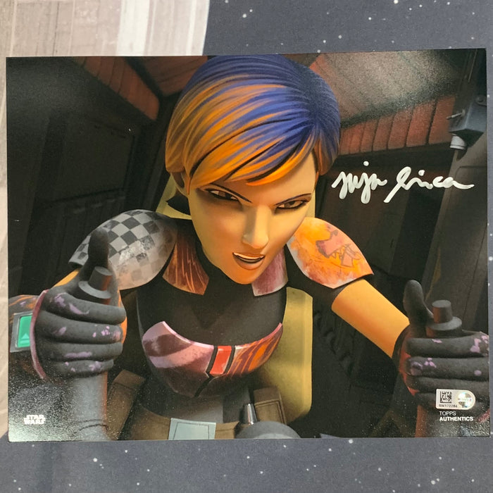 Star Wars - Topps Authentics - Tiya Sircar as Sabine Wren Autograph - 8x10 Vintage Trading Card Singles Topps
