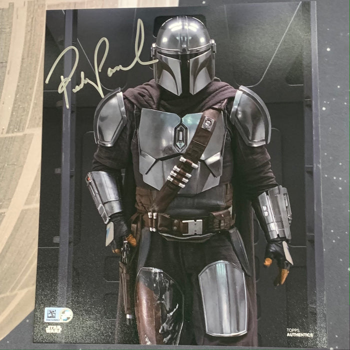 Star Wars - Topps Authentics - Pedro Pascal as The Mandalorian Autograph - 8x10 Vintage Trading Card Singles Topps   
