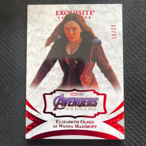 Marvel Black Diamond 2021 - Exquisite Collection - 19 - Elizabeth Olsen as Wanda Maximoff - 16/23 Red Vintage Trading Card Singles Upper Deck   