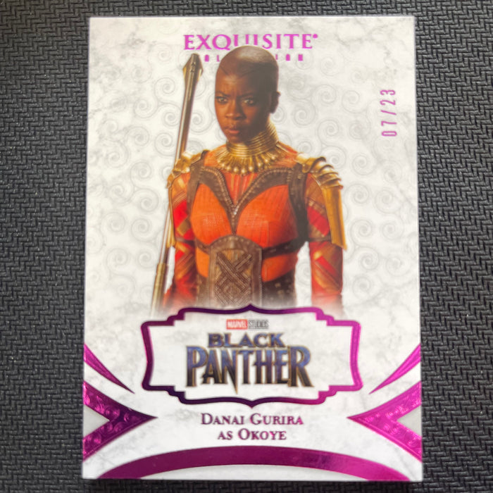 Marvel Black Diamond 2021 - Exquisite Collection - 15 - Danai Gurira as Okoye - 07/23 Purple Vintage Trading Card Singles Upper Deck   
