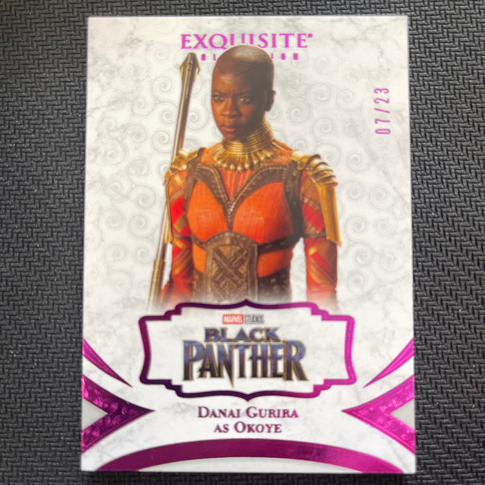 Marvel Black Diamond 2021 - Exquisite Collection - 15 - Danai Gurira as Okoye - 07/23 Purple Vintage Trading Card Singles Upper Deck