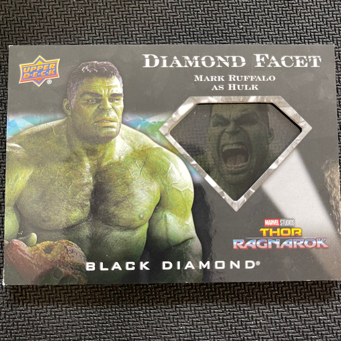 Marvel Black Diamond 2021 - DF-11 - Mark Ruffalo as Hulk - Diamond Facet Vintage Trading Card Singles Upper Deck