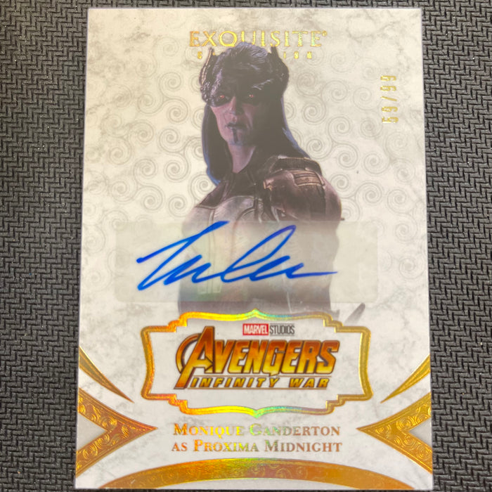 Marvel Black Diamond 2021 - Exquisite Collection - A-MG - Monique Ganderton as Proxima Midnight - Autograph - 59/99 Vintage Trading Card Singles Upper Deck