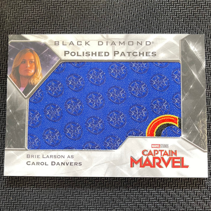 Marvel Black Diamond 2021 - PP-CM2 - Brie Larason as Carol Danvers - Polishes Patches Vintage Trading Card Singles Upper Deck