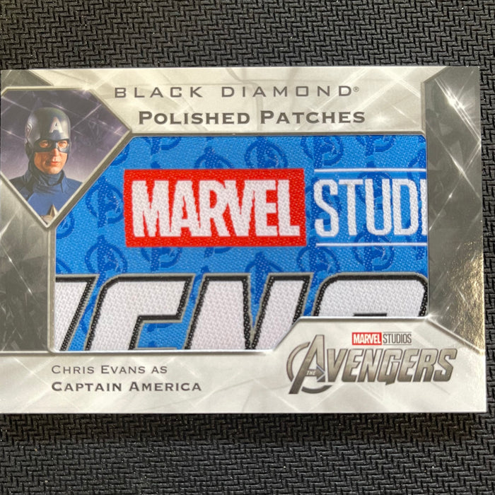 Marvel Black Diamond 2021 - PP-AV1 - Chris Evans as Captain America - Polishes Patches Vintage Trading Card Singles Upper Deck