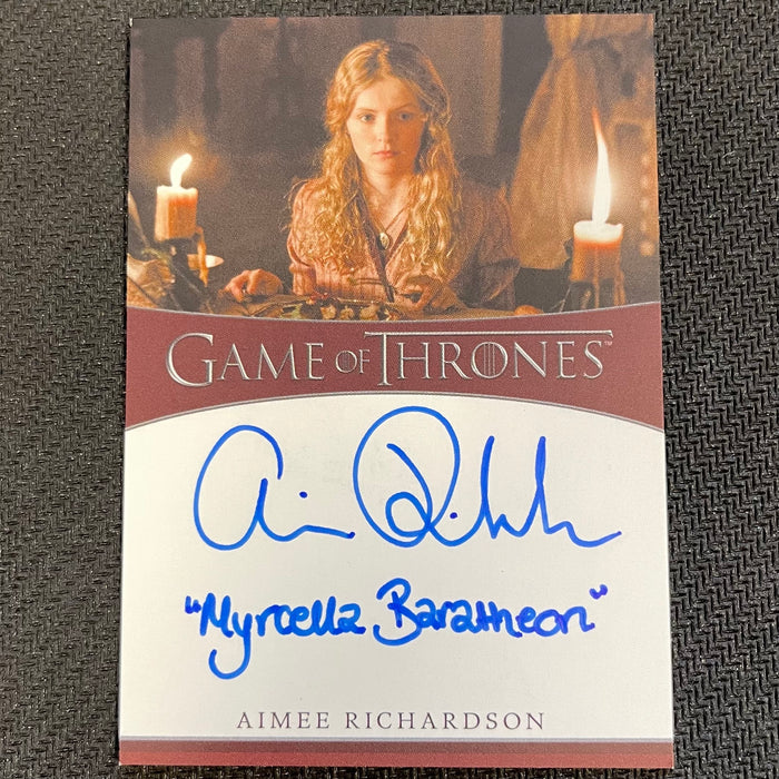 Game of Thrones - Iron Anniversary 2021 - Autograph - Aimee Richardson as Myrcella Baratheon Vintage Trading Card Singles Rittenhouse